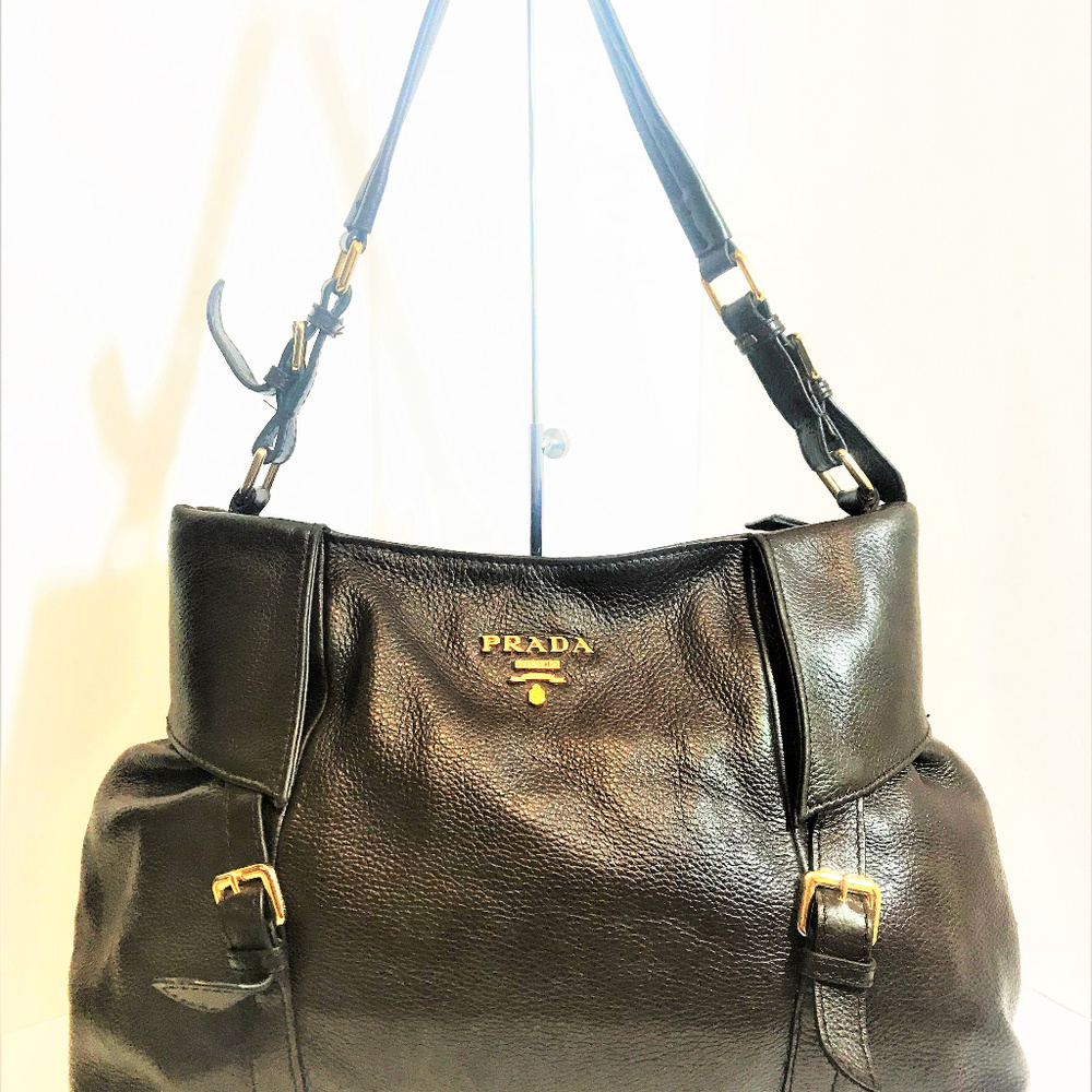 Large PRADA Brown Leather handbag